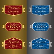 Silver and golden labels N3