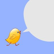 Little chicken goes and talks Vector design N2