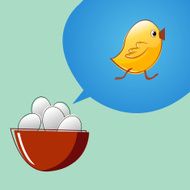 Eggs are thinking that they will become chickens N2