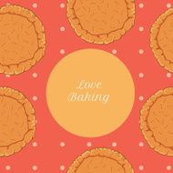 vector pastry dough seamless pattern for pizza