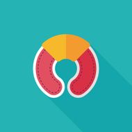 pillow flat icon with long shadow N8