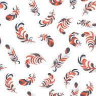 fluffy feathers seamless pattern