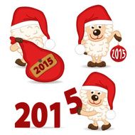 sheep symbol of 2015 year
