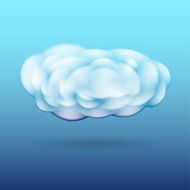 Fluffy cloud with shadow