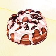 Homemade eclair with cream N3