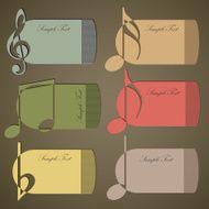 Vintage Music card vector illustration