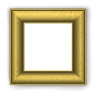 Wooden frame on a white background