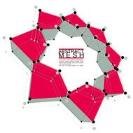 Abstract mesh vector illustration template for technology theme