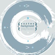 Grunge brushes tech vector background made using ink brush