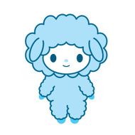 Kawaii little cute sheep boy isolated on white symbol of
