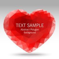 Abstract heart polygonal N2