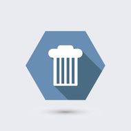 vector modern flat icon with long shadow N36