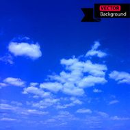Blue sky with clouds Vector background N9