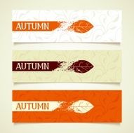 Set autumn banners