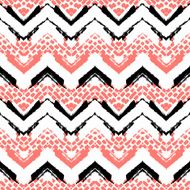 Chevron hand painted vector seamless pattern N4