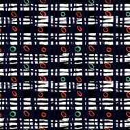 Hand painted plaid pattern