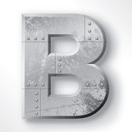 Metal Letter B