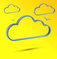 3d clouds vector