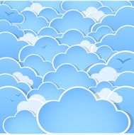 Blue sky with clouds Vector
