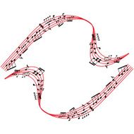 Music notes background stylish musical theme composition N5