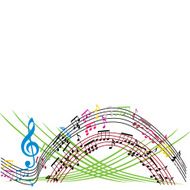 Music notes background stylish musical theme composition N6
