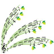 Music notes composition stylish musical theme background N3