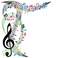 Music notes background stylish musical theme composition N7