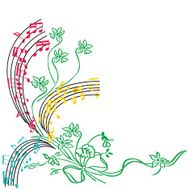Music notes background stylish musical theme composition N8