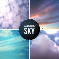 blue sky with clouds N28