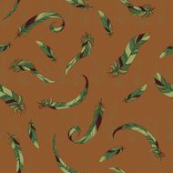 green feathers pattern