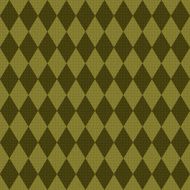 Seamless green diamond pattern on textured paper
