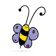 cute bee cartoon vector illustration