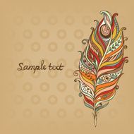 vector decorative vintage feather