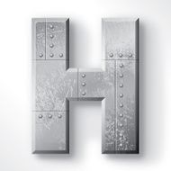 Metal Letter H