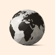 Globe Crumpled Paper Illustration