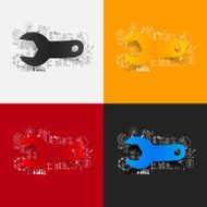 Drawing business formulas wrench N4