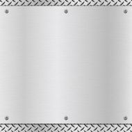 Brushed metal plate