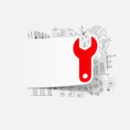 Drawing business formulas wrench N5