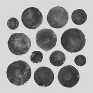 hand painted circle shape design elements