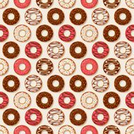 Donuts background Vector seamless pattern N2
