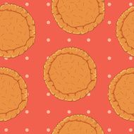 vector pastry dough seamless pattern for pizza or pie