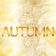 Decorative background &quot;autumn&quot; lettering