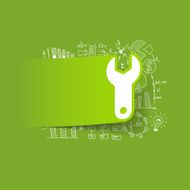 Drawing business formulas wrench N8