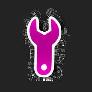 Drawing business formulas wrench N9