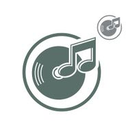 Vinyl vector icon isolated music theme symbol