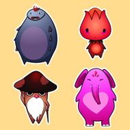 Cartoon Character Monster set2 N2