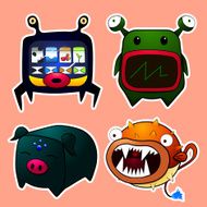 Cartoon Character Monster set1 N2