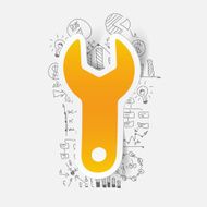 Drawing business formulas wrench N12