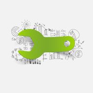Drawing business formulas wrench N13