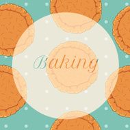 vector pastry dough seamless pattern for pizza N3